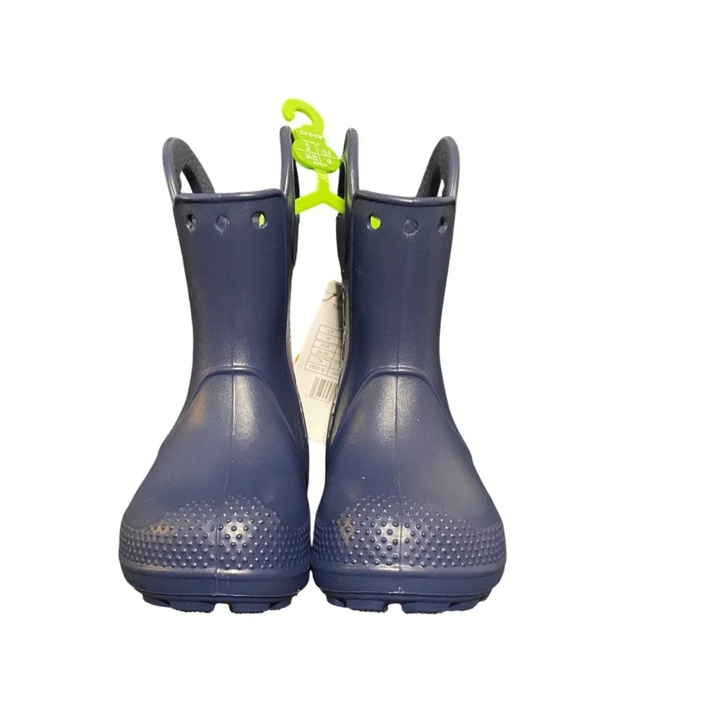 Crocs Handle It Rain Boot Navy Blue Toddler Kids Size C8 211056-410 NEW